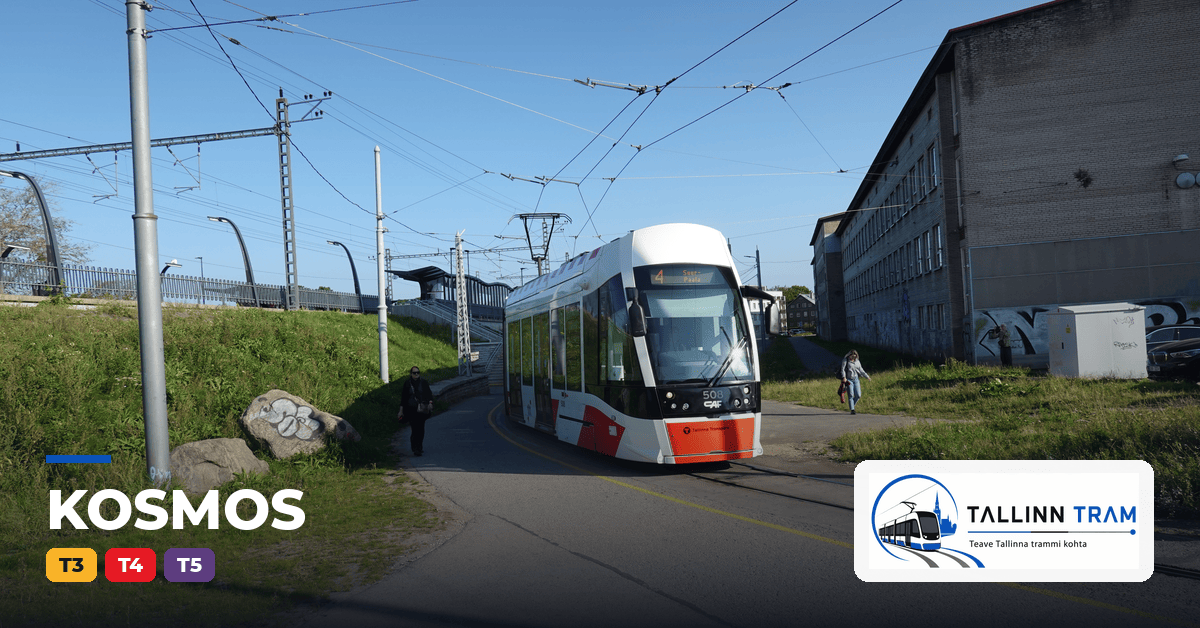 Tallinna tramm Kosmos trammipeatuses — liinid T3, T4, T5