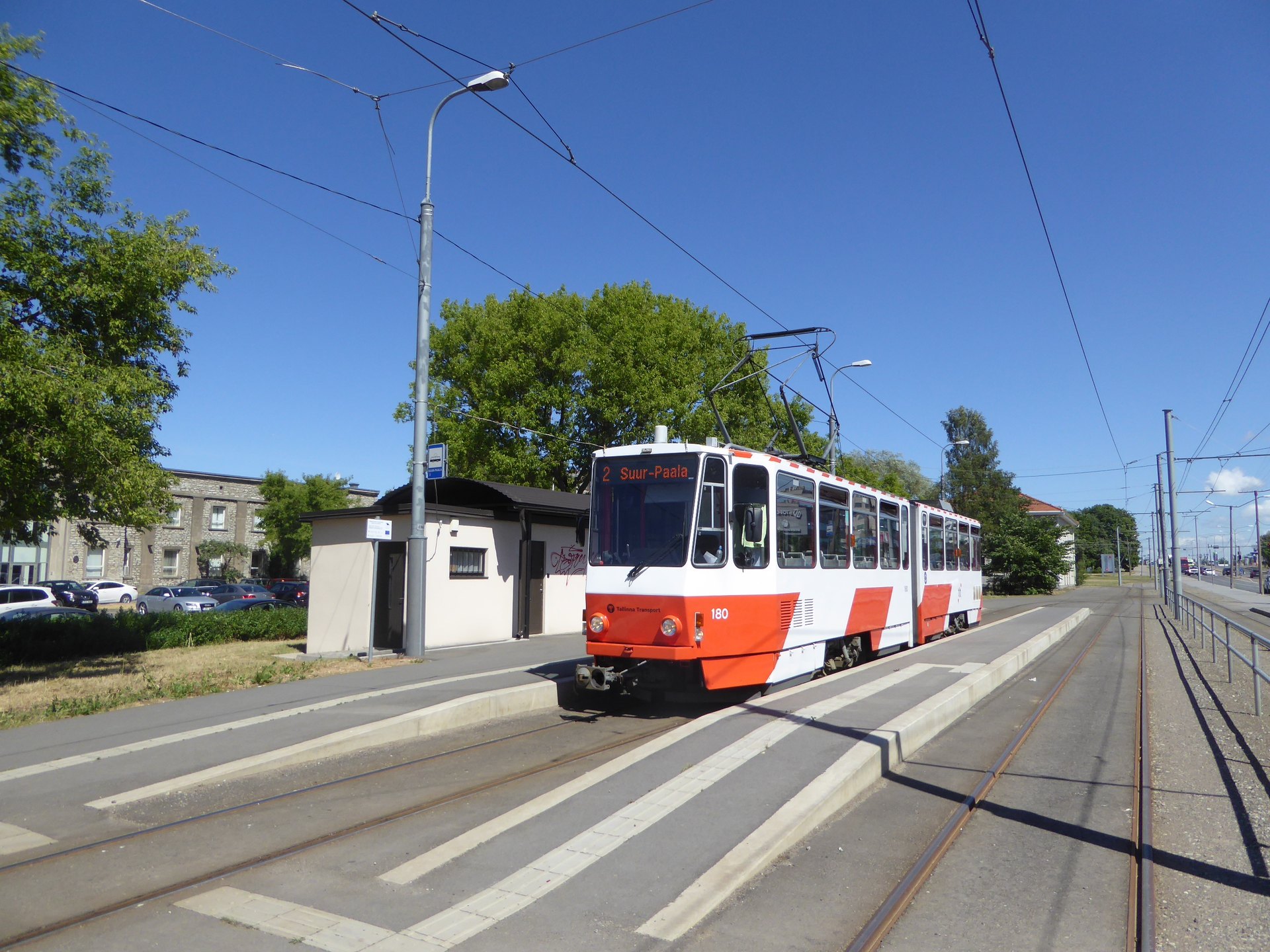 Tallinna trammiliini T6 tramm marsruudil Kopli – Hobujaama – Suur-Paala