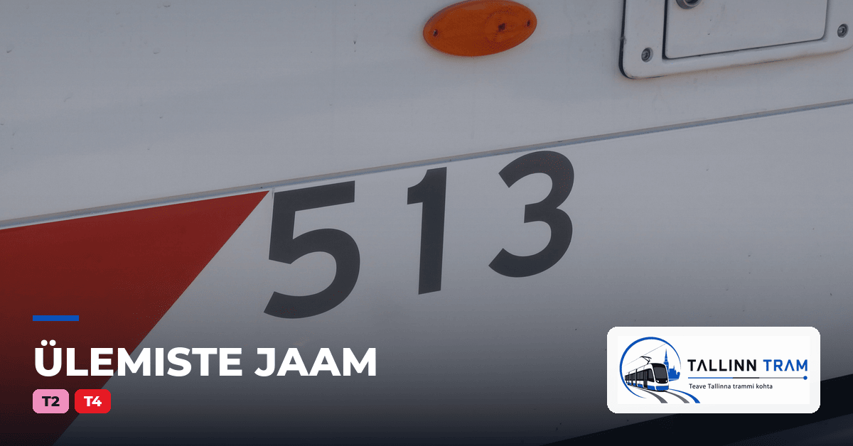 Tallinna tramm Ülemiste jaam trammipeatuses — liinid T2, T4