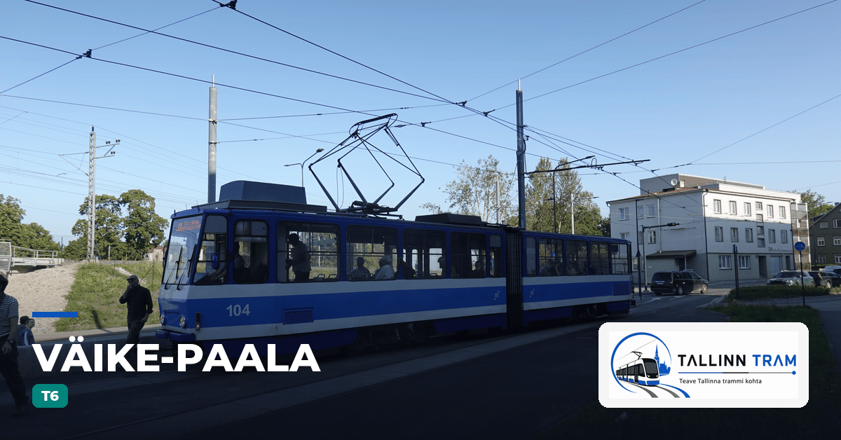 Tallinna tramm Väike-Paala trammipeatuses — liinid T6