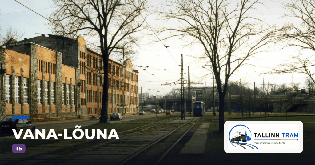 Tallinna tramm Vana-Lõuna trammipeatuses — liinid T5